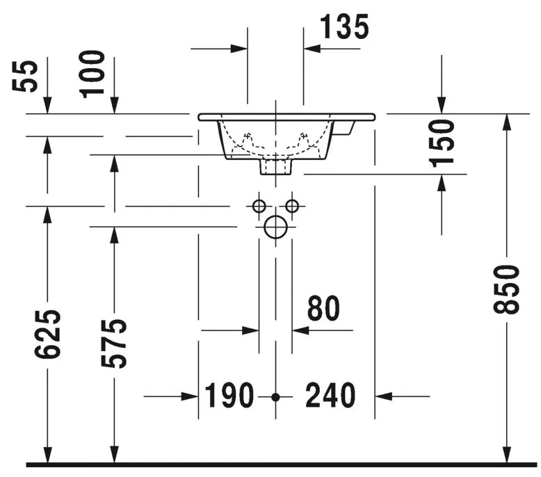 Duravit ME by Starck - Umývadielko do nábytku 430x300 mm, biela 0723430000