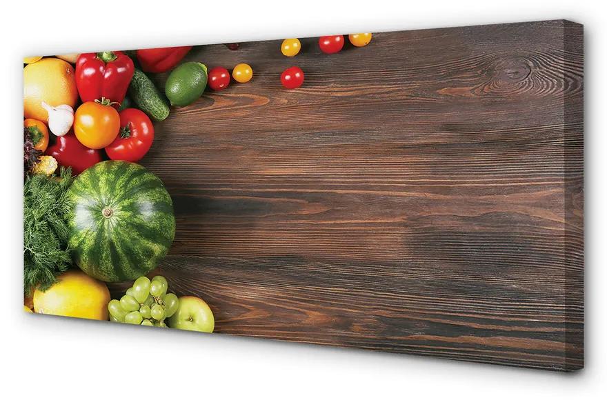 Obraz canvas Melón paradajky kôpor 125x50cm