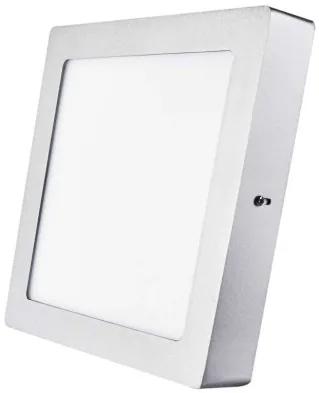 EMOS Prisadený LED panel N-PNL, 18W, denná biela, 22,5x22,5cm, hranatý, strieborný