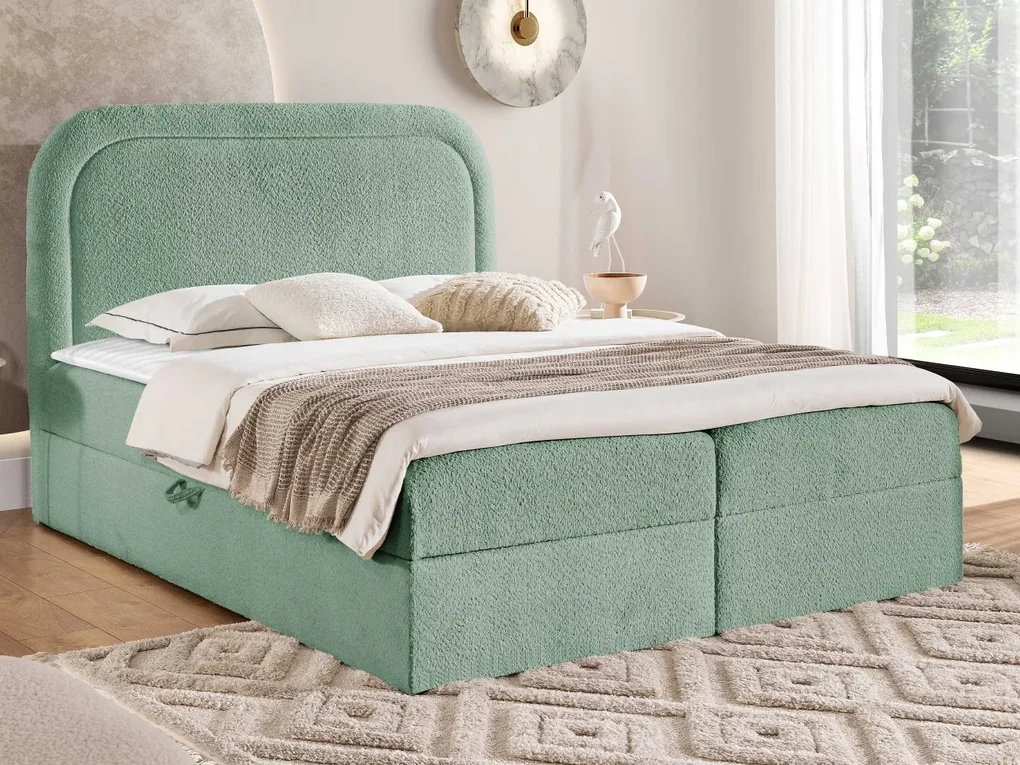 Kontinentálna posteľ Bukirt, Rozmer postele: 200x200, Dostupné poťahy: Coral 50