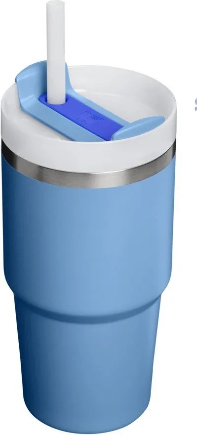 Modrá termoska so slamkou z nehrdzavejúcej ocele 600 ml Quencher H2.O FlowState™ Tumbler Blue Sky – Stanley