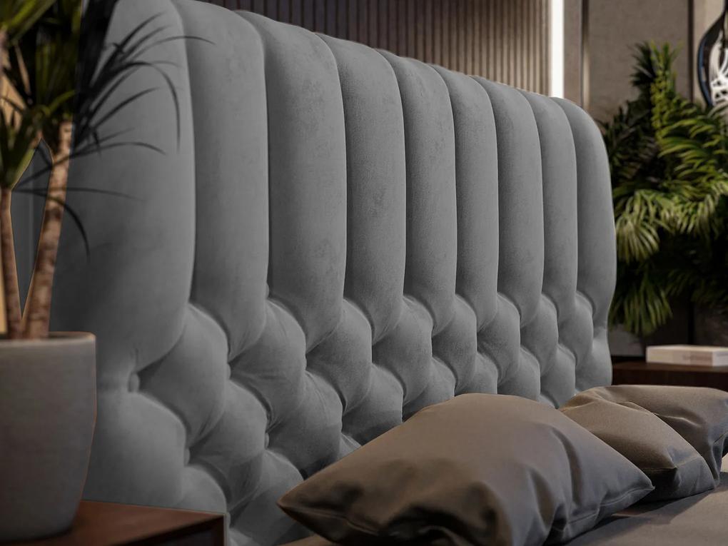 PROXIMA.store - Luxusná čalúnená posteľ PERLA ROZMER: 160 x 200 cm, TYP ROŠTU: DREVENÝ ROŠT