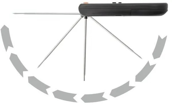 Digitálny teplomer na mäso skladací 0-300°C 2xAAA