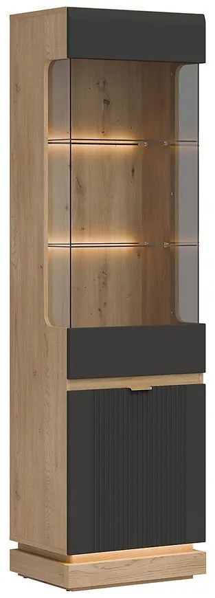 Vitrína L/P  Milton Ml05 Dub Crem Torro Antracit