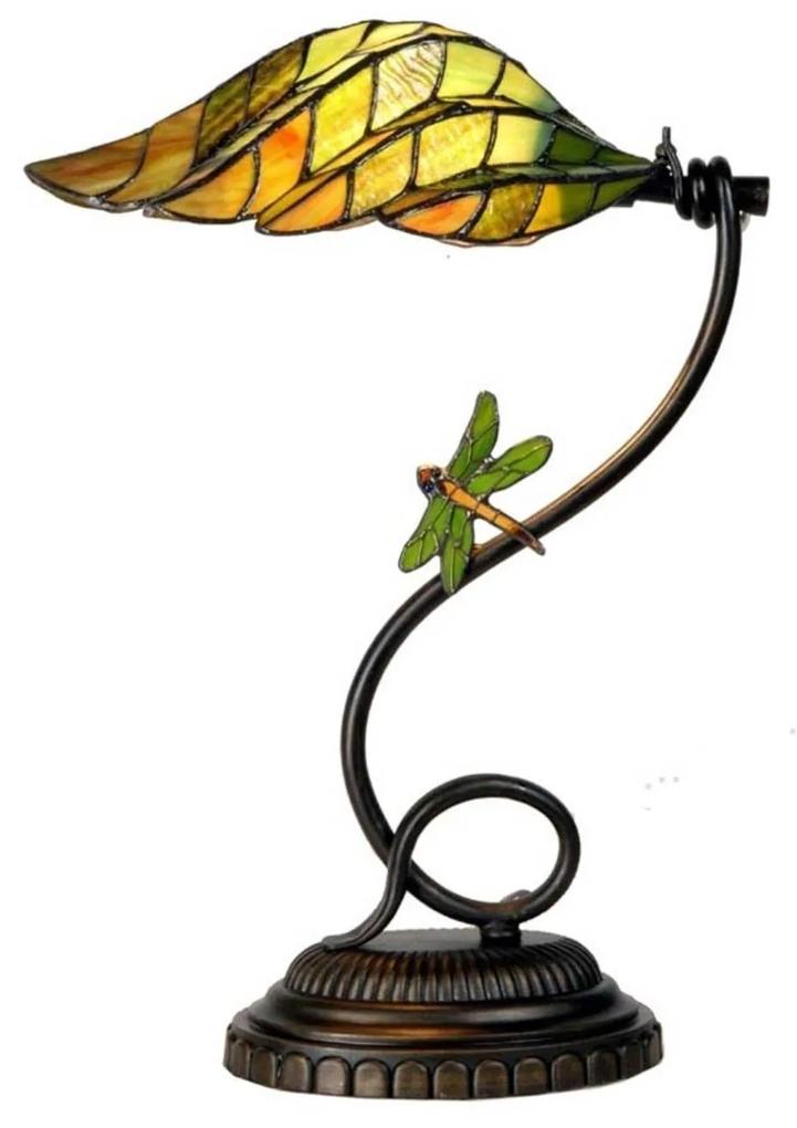 Leaf – chutná stolná lampa v štýle Tiffany