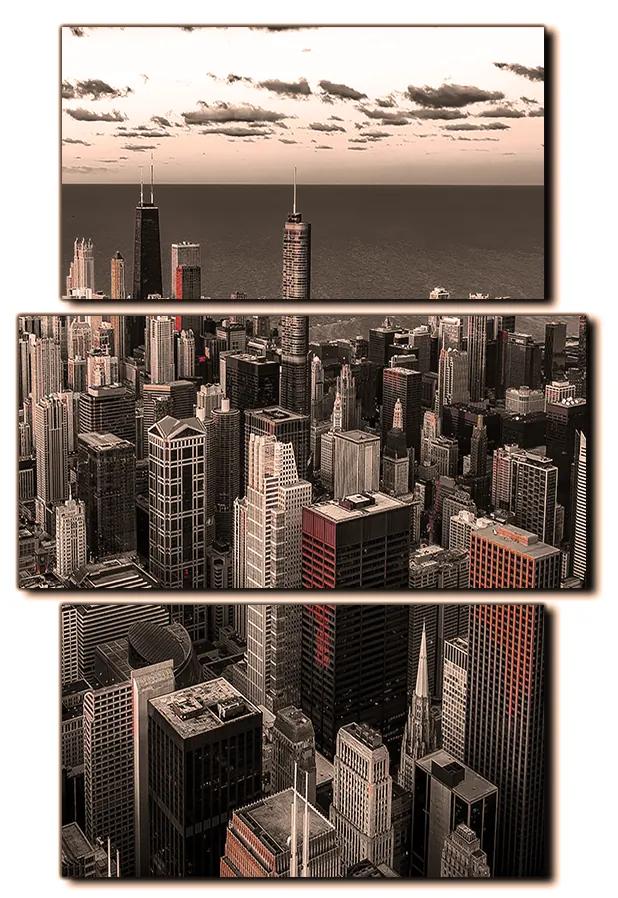 Obraz na plátne - Mrakodrapy v Chicagu - obdĺžnik 7268FC (105x70 cm)