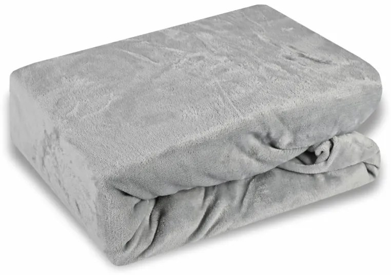 Plachta posteľná z mikroplyšu sivá EMI, Plachta 90 (100)x200