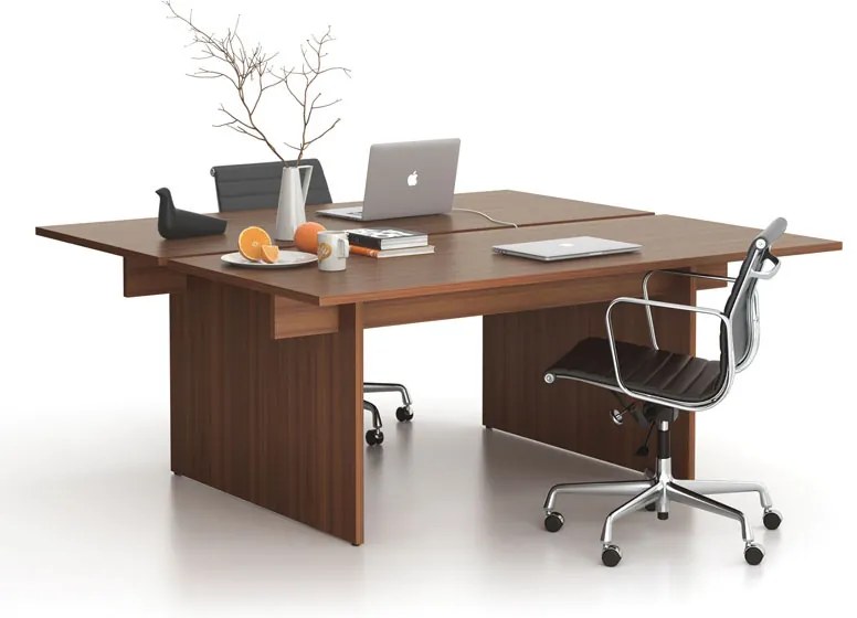 Stôl double SOLID, 180x165 cm, orech