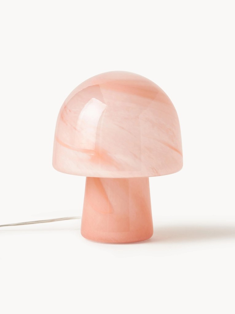 Malá stolová lampa v mramorovom vzhľade Talia