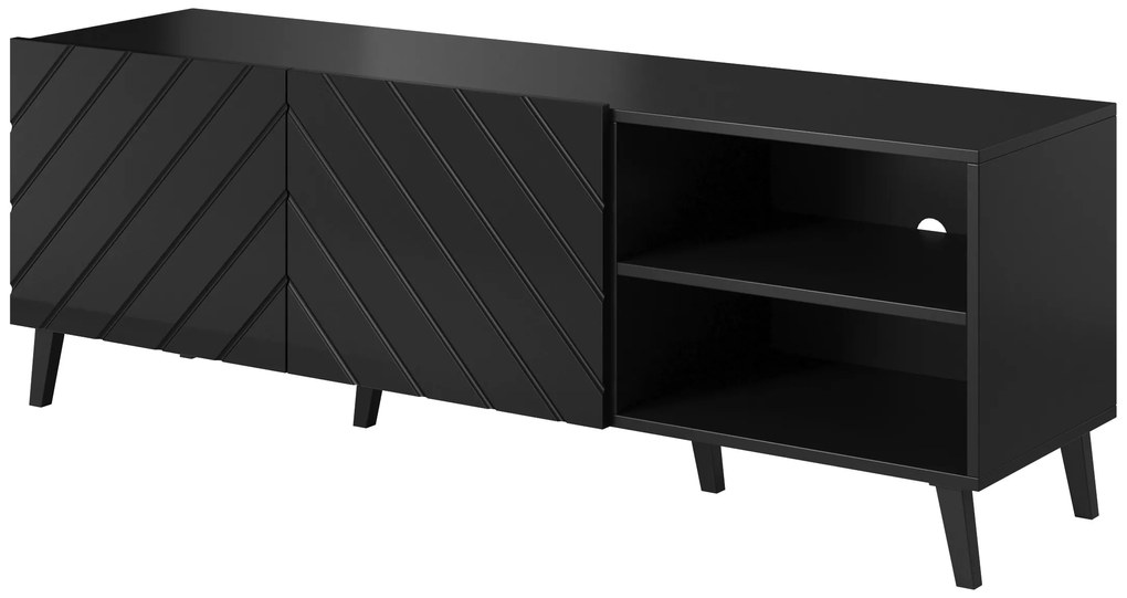 Cama Čierny TV stolík Abeto 2D