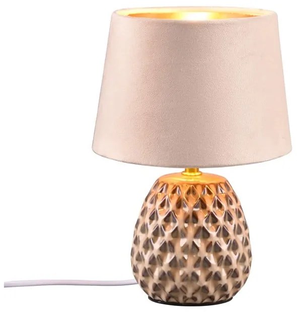 Béžová stolová lampa (výška 27 cm) Ariana - Reality