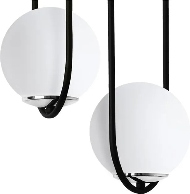 Závesné svietidlo Florence, 3x biele sklenené tienidlo, b/ch, UI