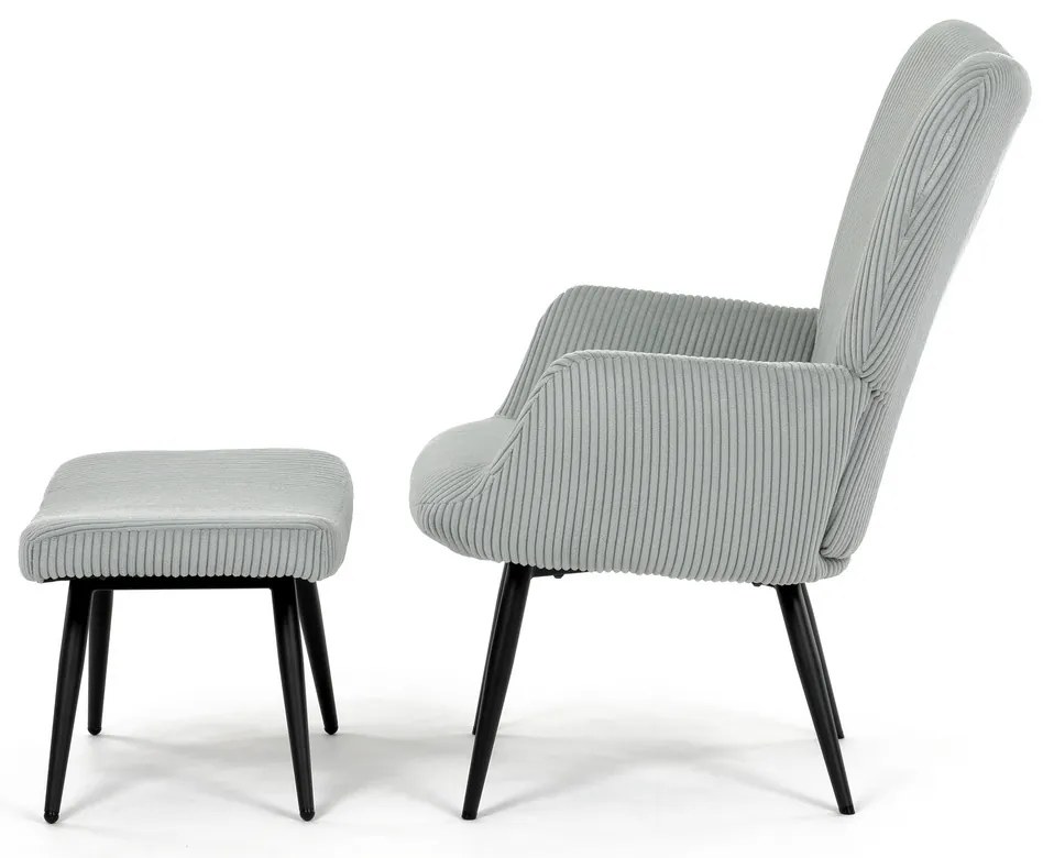 Relaxačné kreslo s podnožkou L7285 BLUE6, modré