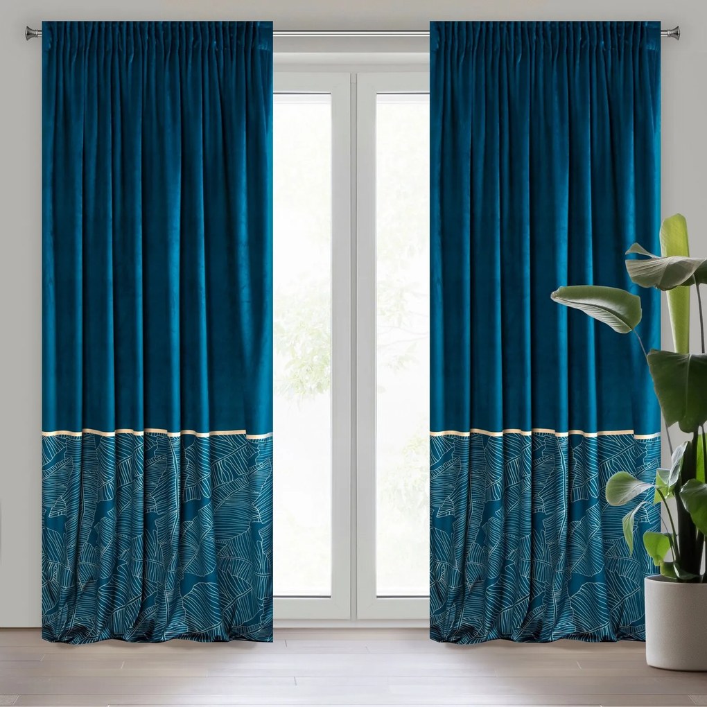 ZATEMŇOVACÍ ZÁVES LIMITED COLLECTION MUSA6 140X270 CM TMAVOMODRÁ