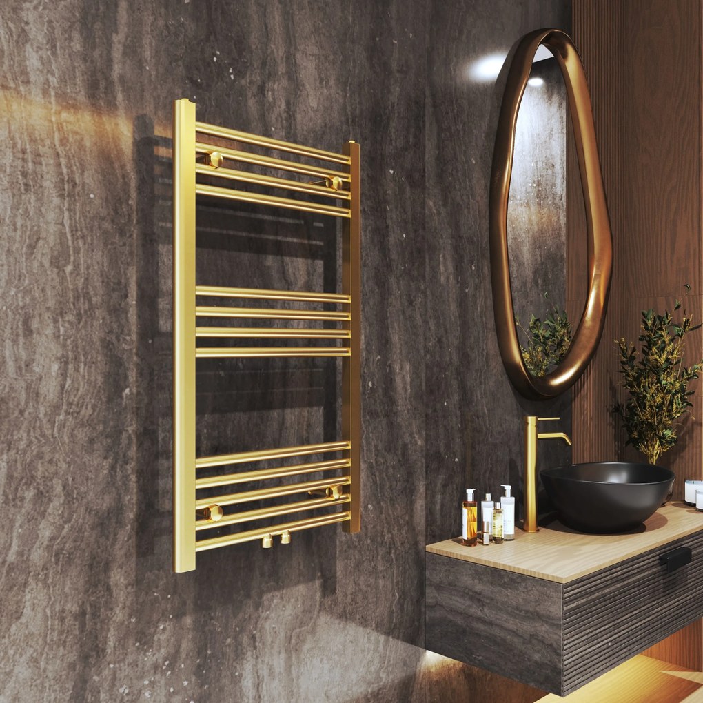 Gamma Simple, vykurovacie teleso 500x900 mm, 357 W, zlatá matná, GMA-SIMP-9050-BGD