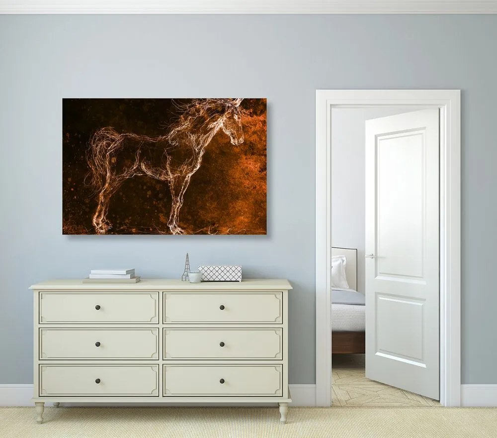 Obraz kreslený kôň - 120x80
