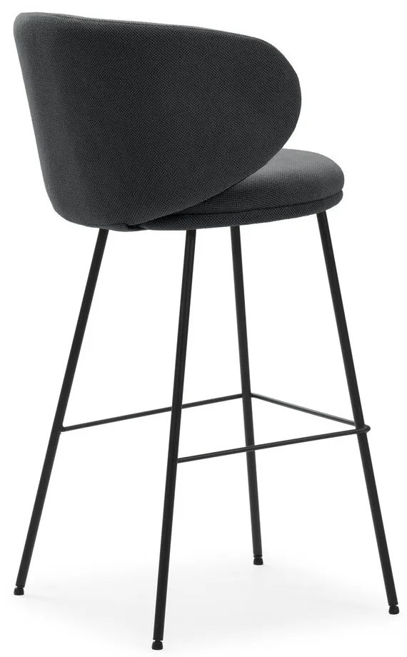 Tmavosivé barové stoličky v súprave 2 ks (výška sedadla 65 cm) Rush – Marckeric