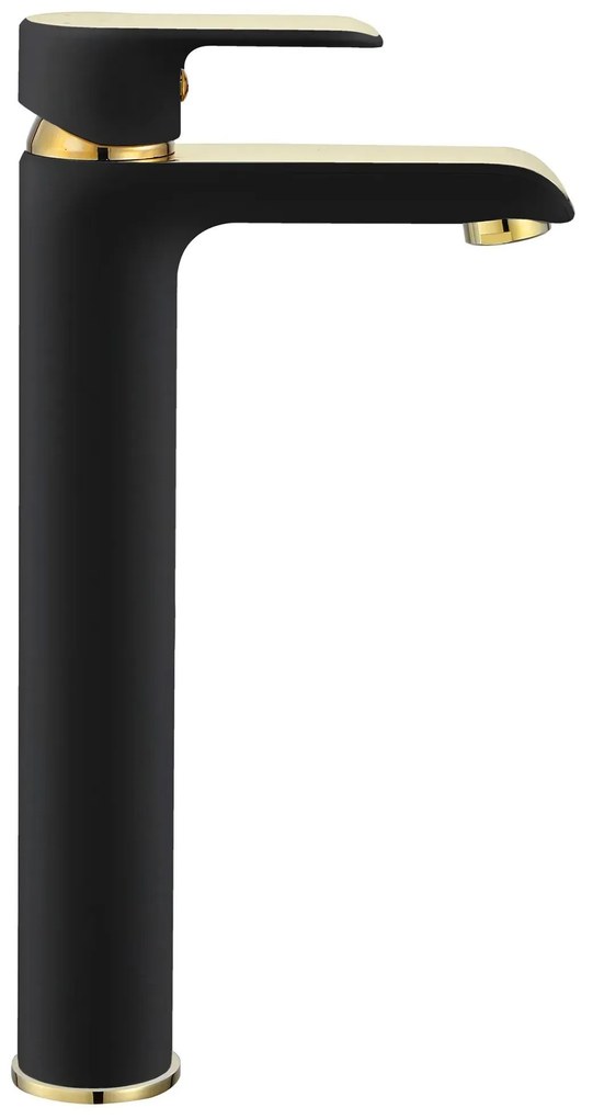 Rea Bloom, vysoká umývadlová batéria, čierna-zlatá, REA-B9936