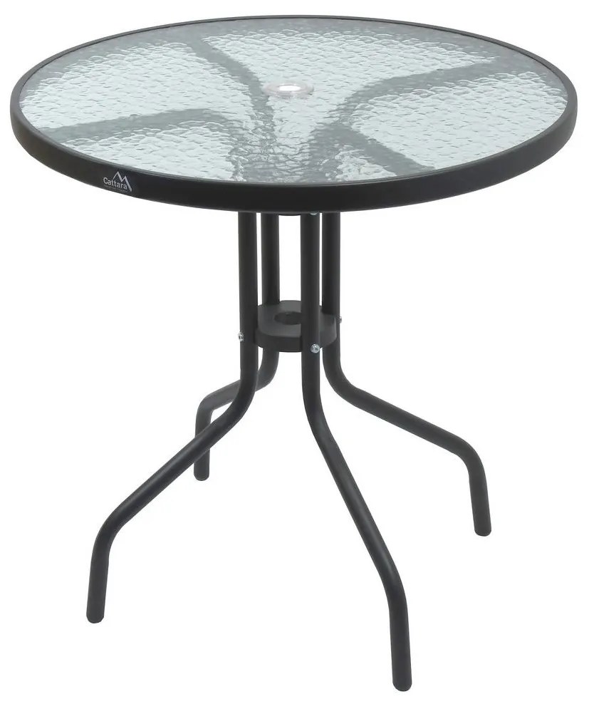 Záhradný stôl pr. 70 cm čierna