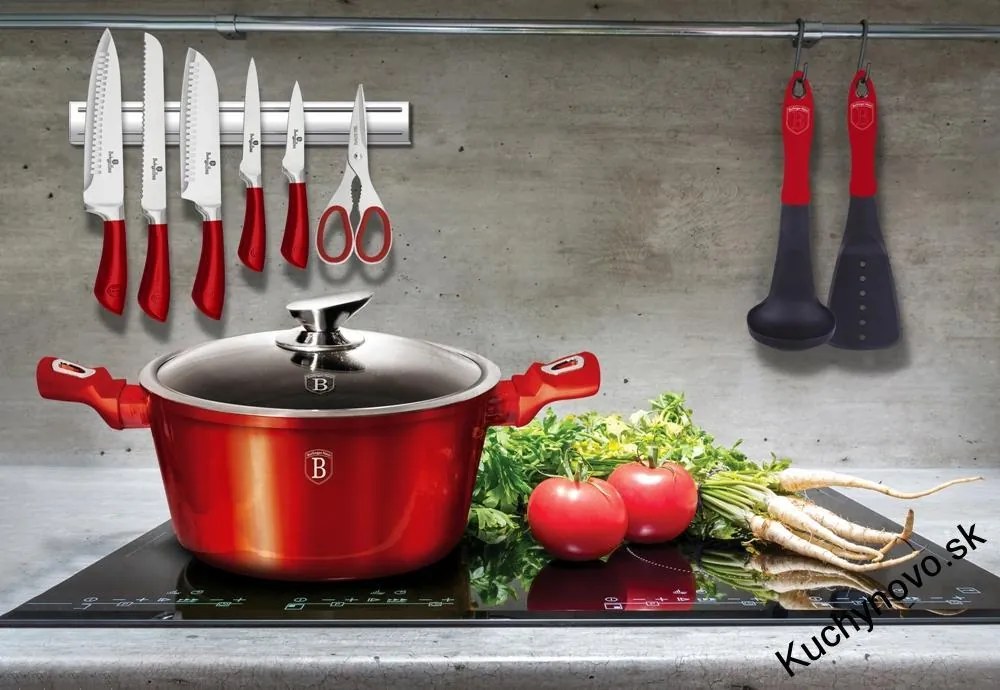 Nepriľnavý hrniec 20 cm, Burgundy Metallic Line BerlingerHaus