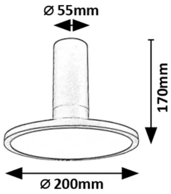 Rabalux 71323 - LED stropné svietidlo OVIDIA LED/20W/230V 3000K čierna