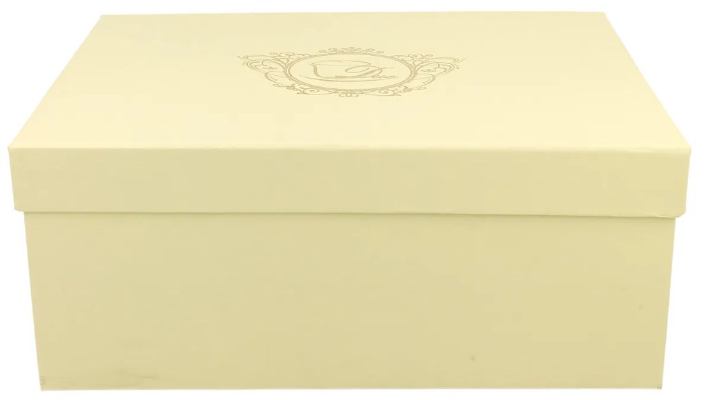 Porcelánová šálka na nohe s podšálkou Ecru Nina 220 ml sada 2ks