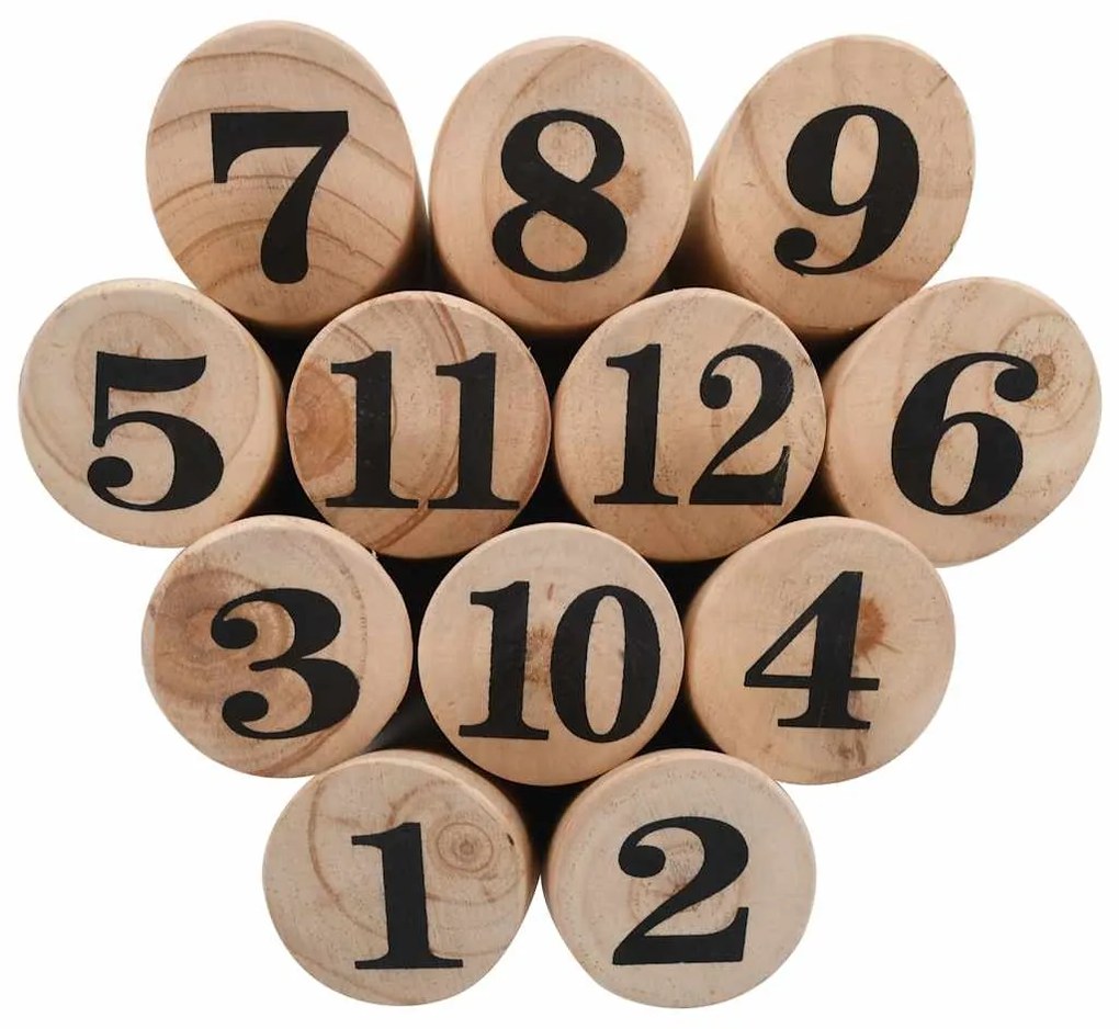 Záhradná hra Kubb vikingský šach drevená