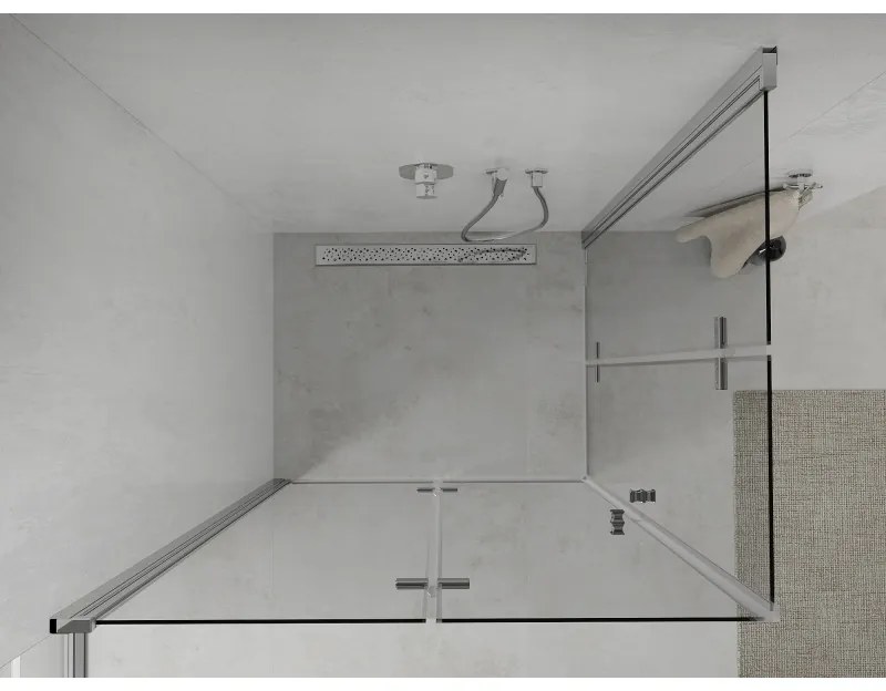Mexen Lima DUO sprchovací kút 80x70 cm, priehľadný, chróm, 856-080-070-02-00