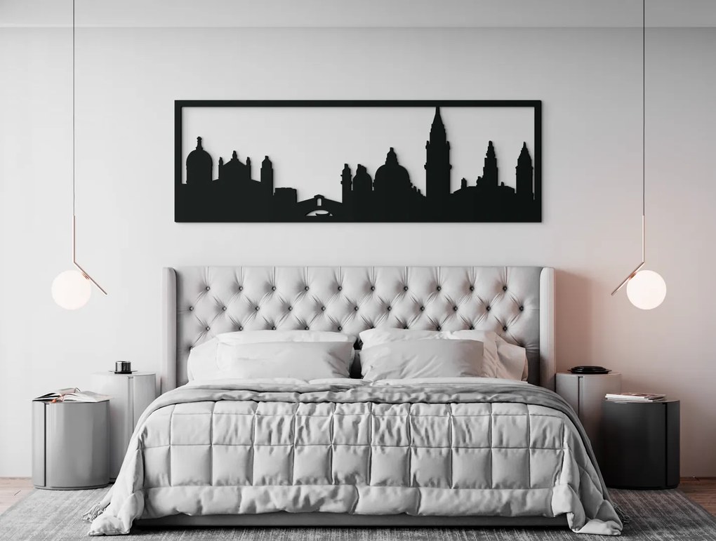 drevko Obraz Benátky panoráma Rozmer obrazu: 29,5 x 89 cm, Farba dekorácie: Čierna