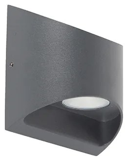 Moderná vonkajšia nástenná lampa tmavosivá vrátane LED 2-svetlo IP54 - Mal