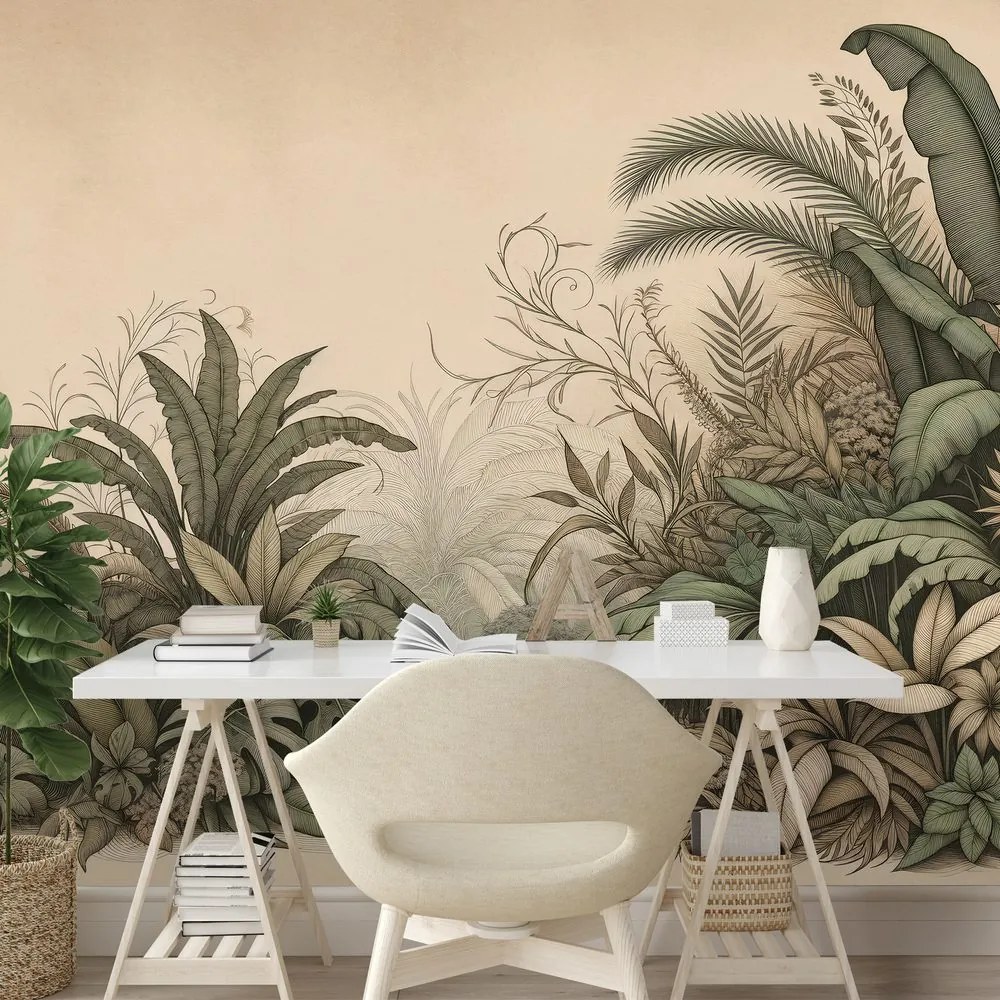 Samolepiaca tapeta prírodná tropická džungľa