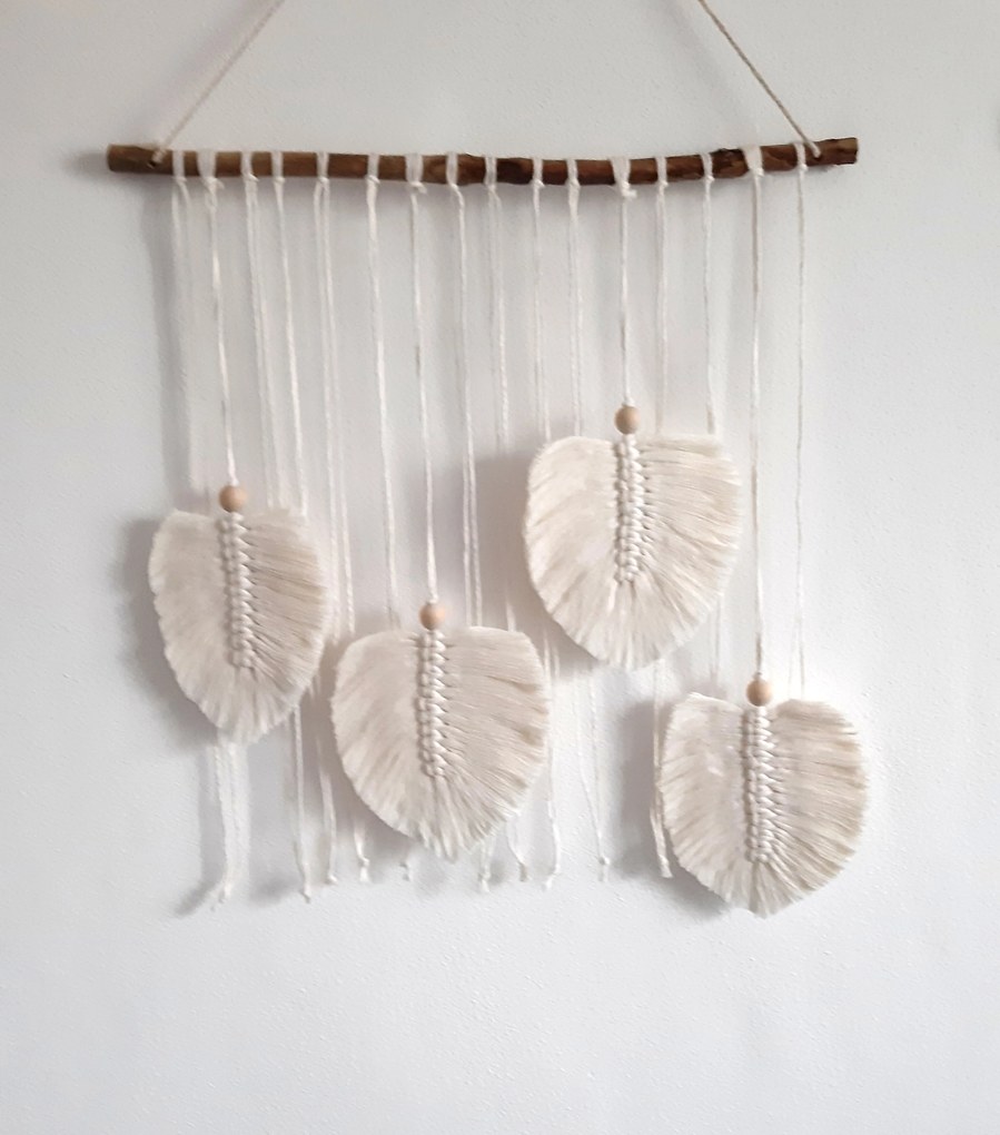 Vrabka Style Macramé pierka - Štyri Lístky (2 varianty) Varianta: 1