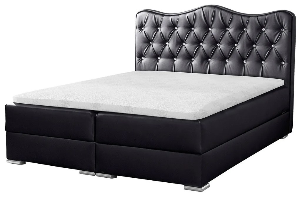 Posteľ kontinentálna Medrins, Rozmer postele: 180x200, Dostupné poťahy: ekokoža Soft 10a