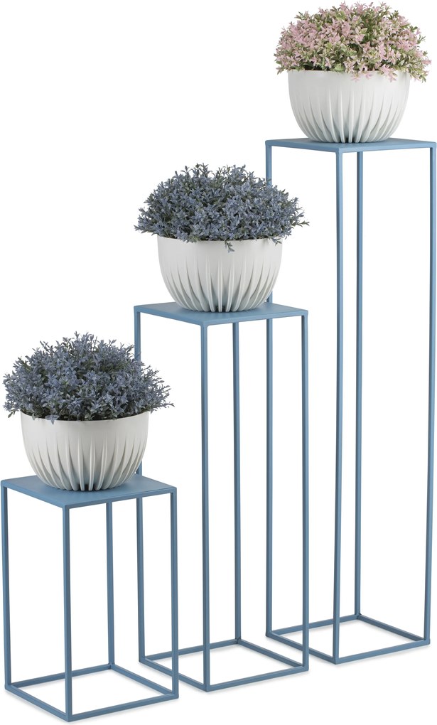 STOJAN NA KVETINÁČ SIMPLE 40X24X24 CM MODRÁ