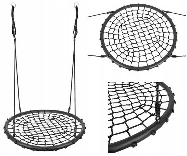 Hojdacie hniezdo pavučina - 100 cm | čierne