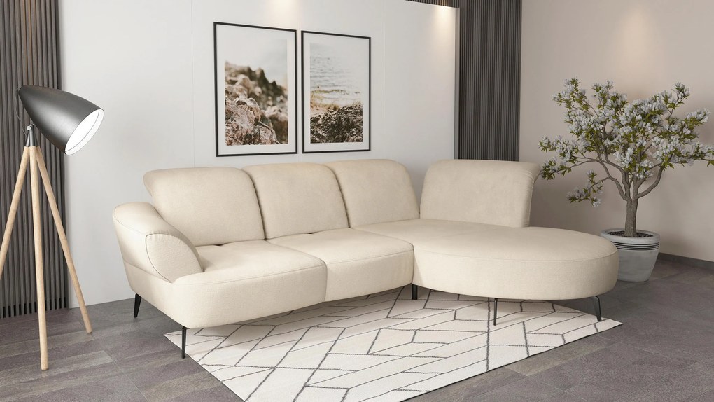 XXXLutz ROHOVÁ SEDAČKA, textil, piesková Sit & More - Sedačky - 000144013233