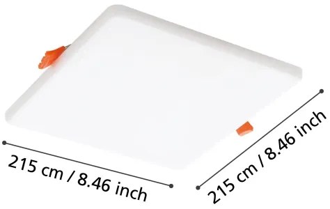 Eglo 900969-LED Kúpeľňové podhľadové svietidlo RAPITA 18W/230V 21,5x21,5 cm IP65