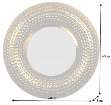 Zrkadlo 40396 Ø60cm Orient gold aluminium  - Komfort-nábytok