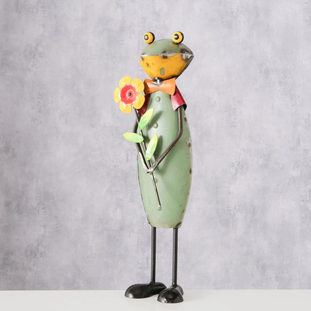 Záhradná kovová figúrka Fredolin, 40x18 cm, viacfarebná