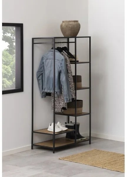 Vešiak SARON dub/čierna