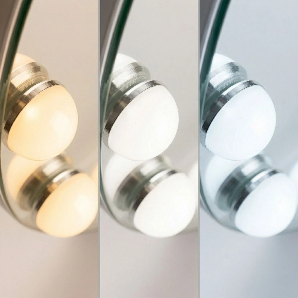 Rea Hollywood, LED zrkadlo, 30x40, biela, HOM-12023