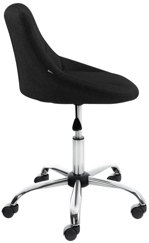 Design-Shop Pracovná stolička Lazio - látka - Čierna