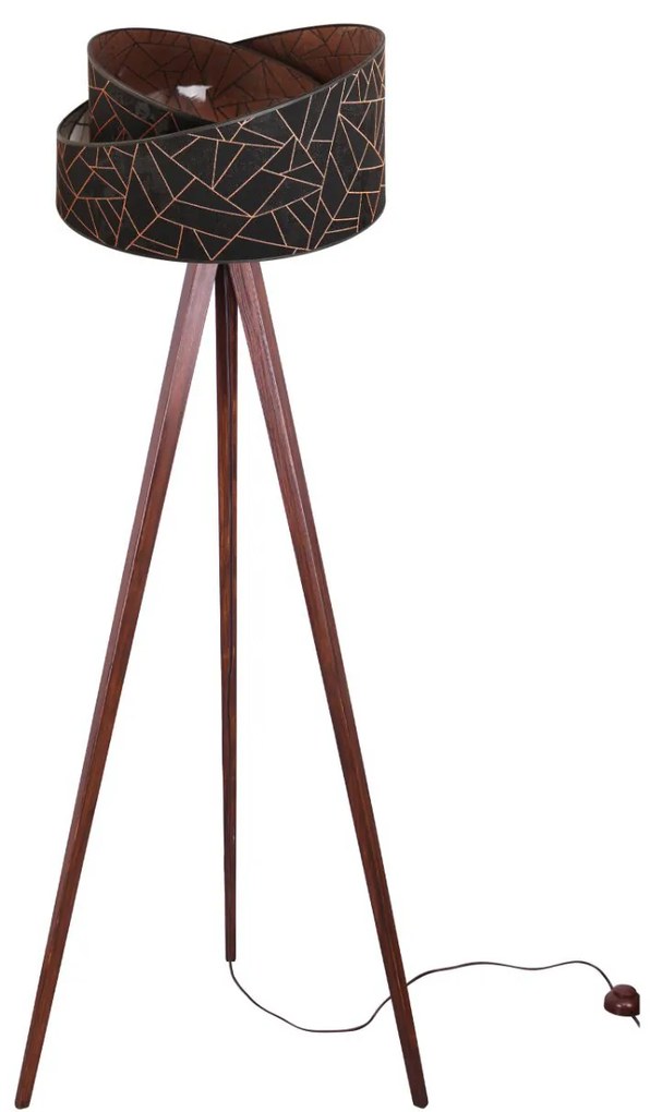 Stojacia lampa Werona, 1x textilné tienidlo so vzorom (výber zo 7 farieb), (výber zo 6 farieb konštrukcie)
