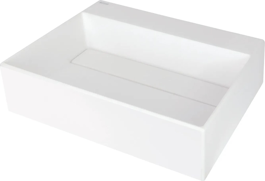 Deante Umývadlo na dosku Correo 50x40 cm - CQR AU5M, granit, alabaster