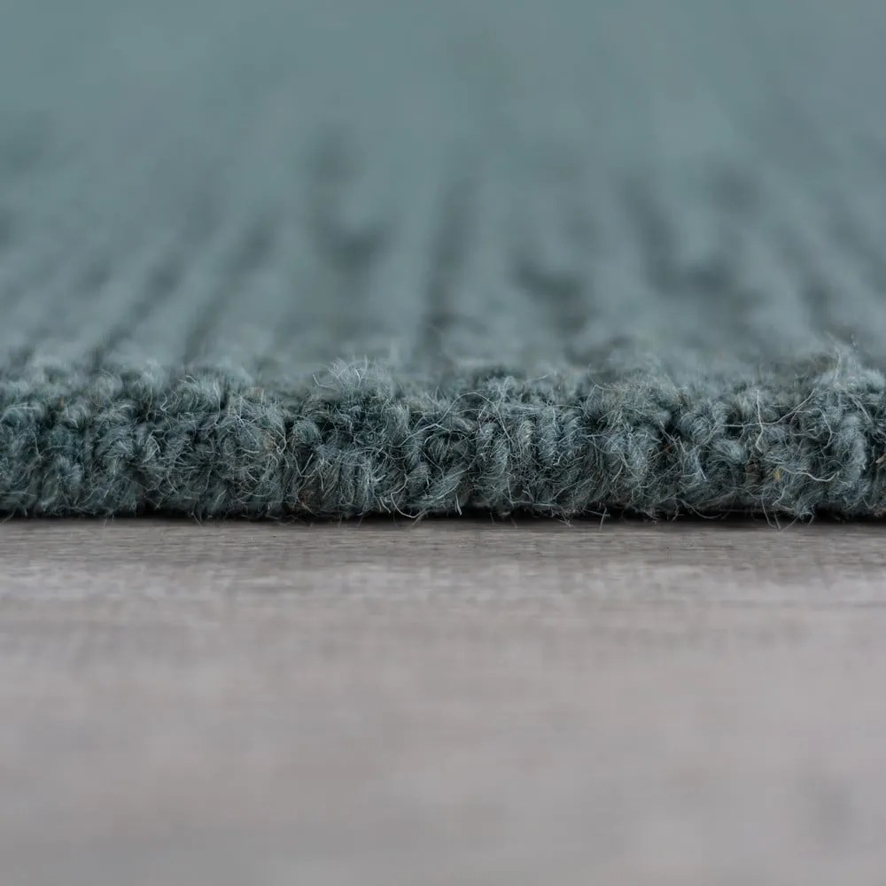 Sivomodrý ručne tkaný vlnený koberec 120x170 cm Harris Boucle – Flair Rugs
