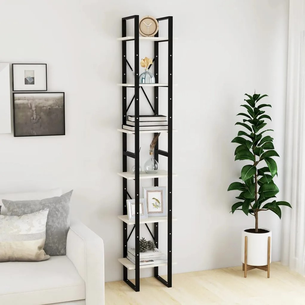 vidaXL Vysoký regál biely 40x30x210 cm masívna borovica