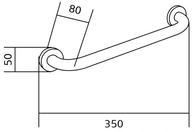Kovové madlo do sprchy / vane MEXEN - 35 cm - čiernej matnej, 70101630-70