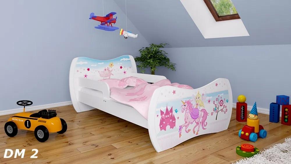 MAXMAX Detská posteľ bez šuplíku 160x80cm RUŽOVÉ KRÁĽOVSTVO + matrace ZADARMO!