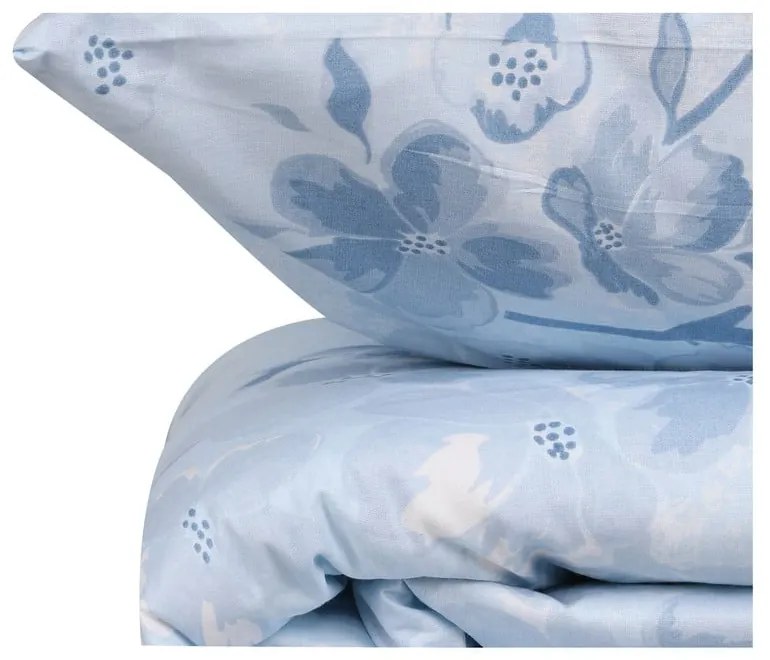 Svetlomodré obliečky na jednolôžko z bavlny Renforcé 140x200 cm Elena – Mijolnir