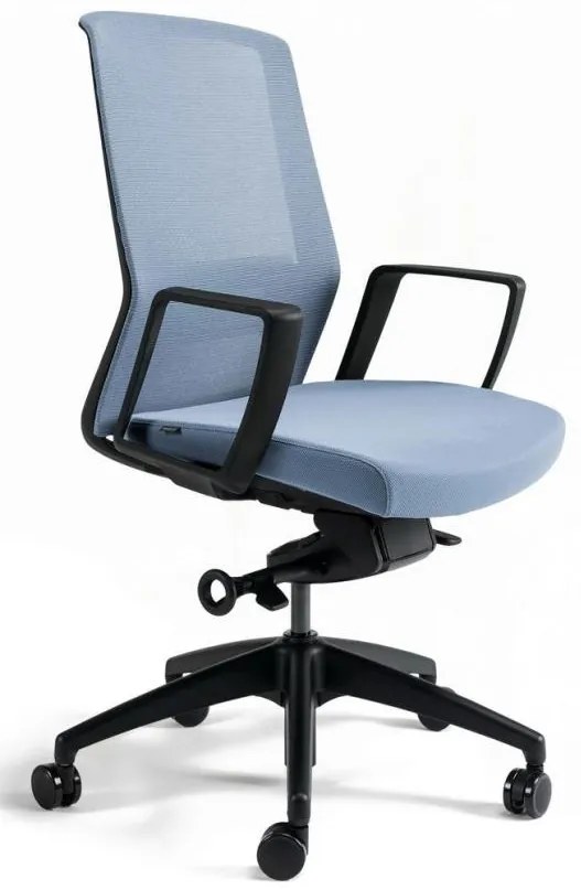 BESTUHL Kancelárska stolička J17 BLACK BP modrá svetlá